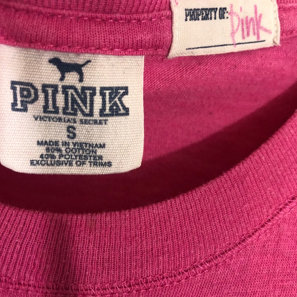 PINK Victoria Secret Graphic Top T-Shirt Tee - Picture 3 of 5